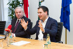 Man arbeite gemeinsam an Weichenstellungen, die der Steiermark eine gute Zukunft sichern, so Schützenhöfer und Schickhofer. © steiermark.at/Streibl; bei Quellenangabe honorarfrei Man arbeite gemeinsam an Weichenstellungen, die der Steiermark eine gute Zukunft sichern, so Schützenhöfer und Schickhofer.