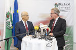 Landesrat Johann Seitinger und Landeshauptmann Christopher Drexler. © Land Steiermark/Foto Fischer; bei Quellenangabe honorarfrei Landesrat Johann Seitinger und Landeshauptmann Christopher Drexler.