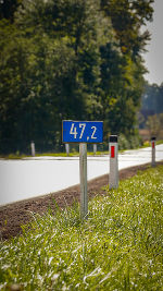 Diebe haben es auf derartige Kilometrierungstafeln abgesehen