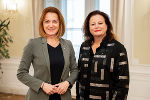 Gemeinsames Foto der beiden Politikerinnen