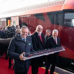 Starke Achse für den Süden: LH Mario Kunasek und LH Peter Kaiser mit ÖBB-Vorstandschef Andreas Matthä feiern die neue Koralmbahn. 