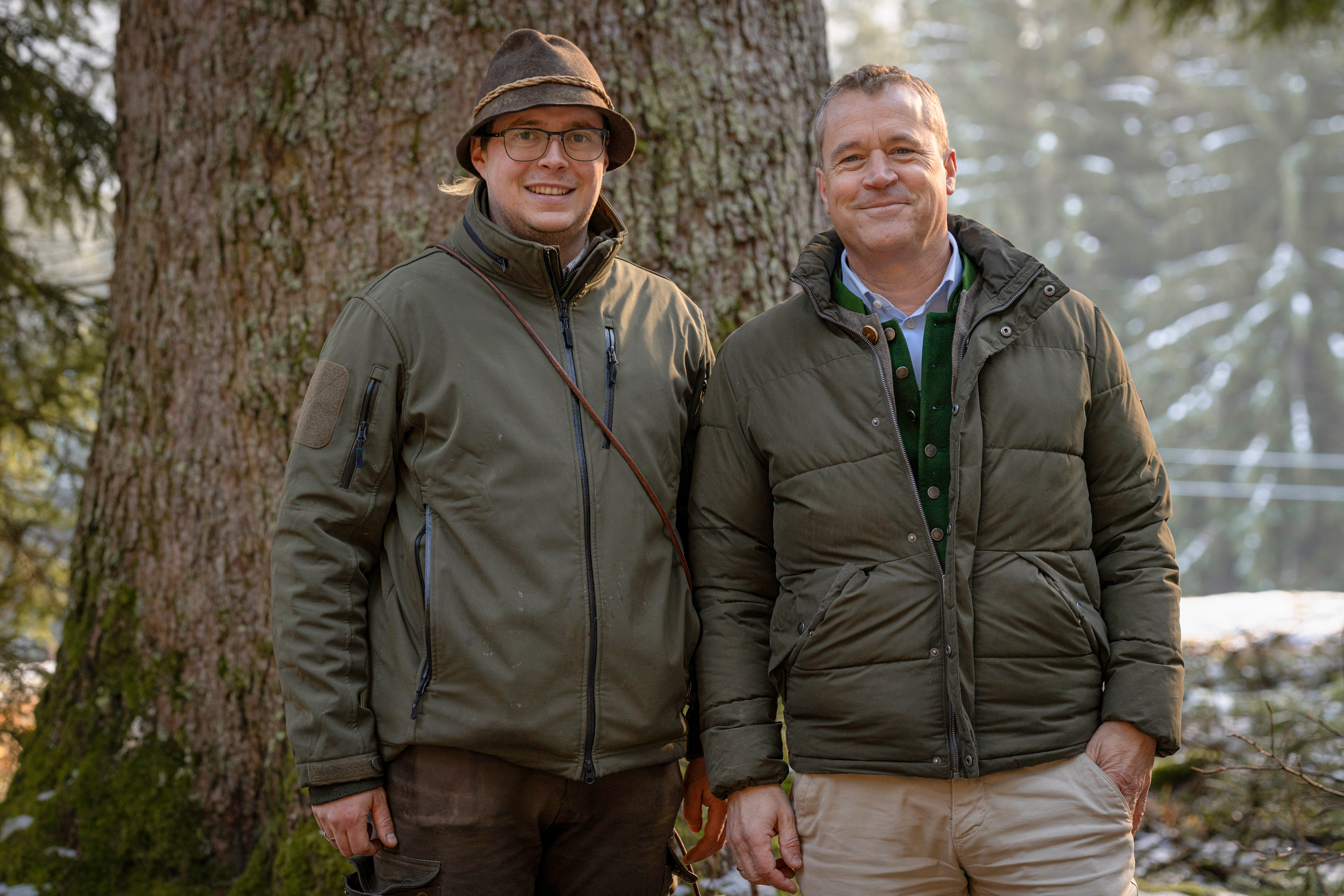 Revierleiter Stefan Huber, Forstdirektor Lutz Pickenpack