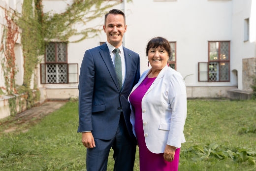 Landeshauptmann-Stellvertreterin Manuela Khom und Bildungslandesrat Stefan Hermann © Land Steiermark/ Binder