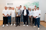 Landeshauptmann Mario Kunasek gratulierte den Kapfenberg Bulls zum Meistertitel.