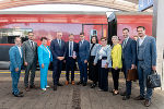 Länderkonferenz Steiermark – Kärnten: Die Mitglieder der Steiermärkischen Landesregierung begrüßten die Kärntner Landesregierung am Hauptbahnhof Graz. © Land Steiermark/Robert Binder; Verwendung bei Quellenangabe honorarfrei