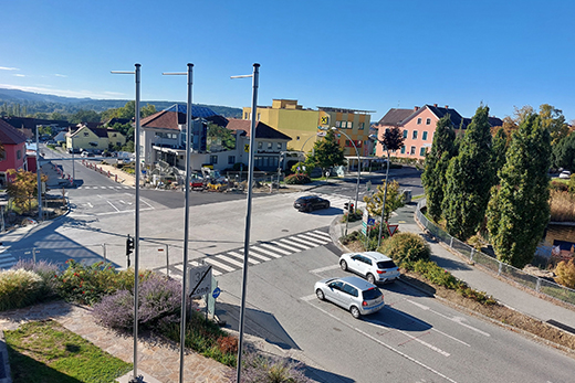Die Straßenarbeiten am Hartberger Rochusplatz sind jetzt abgeschlossen © BBL Oststeiermark