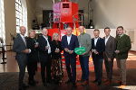 LR Willibald Ehrenhöfer, Bürgermeisterin Eva Schmidinger (Pernegg), Achim Kaspar (COO und Mitglied im VERBUND-Vorstand, Bereich Wasserkraft), die Enkelin des steirischen Turbinen-Erfinders Viktor Kaplan Gerlind Weber, LH Mario Kunasek, Projektleiter Franz Mandl, Michael Amerer (Vorstandsdirektor der VERBUND-Austrian Hydro Power AG), Bürgermeister Johannes Wagner (Frohnleiten) und Karl Heinz Gruber (Geschäftsführer aller VERBUND-Wasserkraftunternehmen in Österreich und Deutschland) bei der Eröffnung. (V.l.)