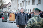 Flaggenparade in Bad Radkersburg: LH Mario Kunasek unterstrich die Bedeutung der Einsatzorganisationen als eine der Säulen der Republik. 