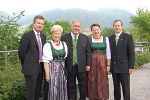 Die Delegation der Präsidale des Landtages Steiermark in Schenna: Drexler, Beutl, Schrittwieser, Gross, Kröpfl. (v.l.) (Foto: Sepp Reinprecht, Abdruck honorarfrei)