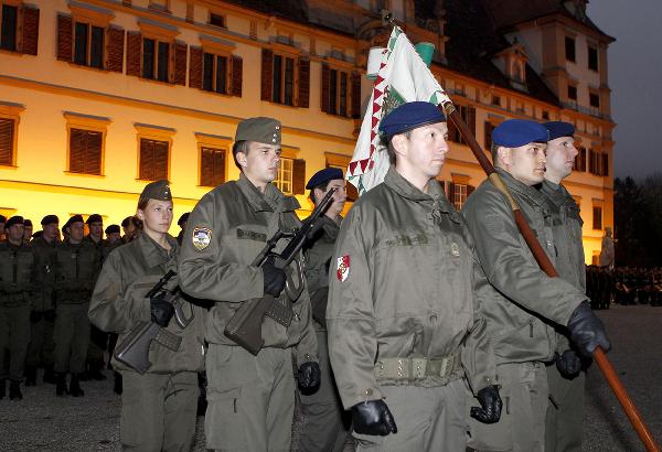 Rund 500 Soldaten wurden gestern Abend im Schloss Eggenberg feierlich angelobt. © Fotos: Bundesheer, Grebien; bei Quellenangabe honorarfrei