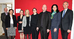 Landesamtsdirektor Helmut Hirt, NAbg. Barbara Riener, Referenten Christopher Frank und Caroline Voithofer, Gleichbehandlungsbeauftragte Sabine Schulze-Bauer, Gemeinderätin Daisy Kopera, 2. Landtagspräsidentin Ursula Lackner und Personalabteilungsleiter Bernhard Langmann beim Symposium in Graz. (v.r.)