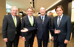 Landeshauptmann-Stv. Hermann Schützenhöfer, WKO Steiermark-Präsident Josef Herk, WKO-Präsident Christoph Leitl und Landeshauptmann Franz Voves (v.l.).