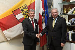 Landeshauptmann Peter Kaiser empfing Landeshauptmann Hermann Schützenhöfer in Klagenfurt