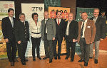 Johann Wiedner (A14), Bgm. Josef Niggas (Lannach), Daniela Müller-Mezin (WK- Stmk), LR Johann Seitinger, Kom.Rat. Hans Roth, Bgm. Wolfgang Neubauer (Obmann Abfallwirtschaftsverbände), Nachhaltigkeitskoordinator Wilhelm Himmel und Erich Prattes (Abfallverband DL) bei der Veranstaltung in Lannach (v.l.)