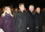 NAbg. Elisabeth Grossmann, Bgm. Siegfried Nagl, LH Hermann Schützenhöfer und BM Gerald Klug bei der feierlichen Angelobung der Rekruten