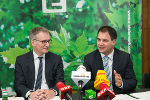 Pressekonferenz zur neuen Eigentümerstruktur der Energie Steiermark mit Hilko Schomerus und LH-Stv. Michael Schickhofer