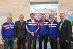 Freuen sich auf das Weltcup-Wochenende in Ramsau: OK-Pressechef Heinz Prugger, Bgm. Ernst Fischbacher, Sportlandesrat Jörg Leichtfried, OK-Chef Alois Stadlober, Tourismuslandesrat Christian Buchmann und der steirische Skiverbands-Präsident Helmuth Lexer (v.l.)