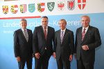 Peter Kaiser, Hans Peter Doskozil, Wilfried Haslauer und Hermann Schützenhöfer (v.l.)
