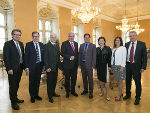 LR Christopher Drexler, LR Christian Buchmann, LR Johann Seitinger, LH Hermann Schützenhöfer, LH-Stv. Michael Schickhofer, LR Ursula Lackner, LR Doris Kampus und LR Anton Lang
