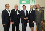 Eröffneten gemeinsam die Tagung: Harald Eitner, Leiter der Abteilung Katastrophenschutz, Edwin Benko, fachlicher Leiter KIT-Land Steiermark, LH-Stv. Michael Schickhofer, Cornelia Forstner, KIT-Land Steiermark und Militärkommandant Heinz Zöllner (v.l.)