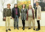 Eröffneten gemeinsam die neue Ausstellung: Reinhard Niedermüller, Hannes Puntigam, Anna Koegeler, Hans Szyszkowitz und Anna Thaller