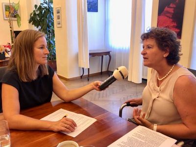 Irene Wolf-Fritz führte das Interview © Land Stmk/Samec Irene Wolf-Fritz führte das Interview