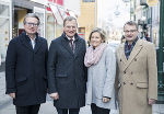 Kulturlandesrat Christopher Drexler, Oberösterreichs Landeshauptmann Thomas Stelzer, Ines Schiller (Bürgermeisterin Bad Ischl), Hannes Heide (Bürgermeister a.D. Bad Ischl) (v.l.)