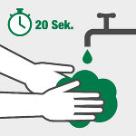 regelmäßges Händewaschen