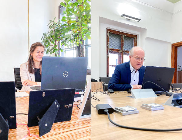 LR Kampus und LR Seitinger haben ein umfangreiches Maßnahmenpaket im Bereich des Wohnens auf Schiene gebracht. © Land Steiermark; Nutzung bei Quellenangabe honorarfrei