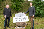 LH Hermann Schützenhöfer und Landesjägermeister Franz Mayr-Melnhof Saurau (v.l.) beim Spatenstich.