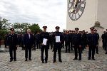 Oberst Rupert Gruber, Landeshauptmann Hermann Schützenhöfer, Landespolizeidirektor-Stv. Manfred Komericky und Oberst Wolfgang Gabrutsch (v.l.) überreichten die Dekrete. 