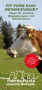 Die neue Broschüre "Fit für's Kuh-Rendezvous?" bietet wertvolle Tipps für Wanderer.
