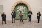 Gemeinsamer Startschuss (am Foto von links): Johannes Gepp (Präsident Naturschutzbund Steiermark), Kurt Wallner, Ursula Lackner, Erwin Dirnberger, Christine Podlipnig (Projektleiterin Aktion Wildblumen) © Land Steiermark / Purgstaller