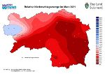 Eine Übersichtskarte zu den Niederschlägen im März 2021 © Lebensressort, bei Quellenangabe honorarfrei Eine Übersichtskarte zu den Niederschlägen im März 2021