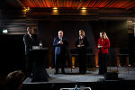 LH Hermann Schützenhöfer, LR Barbara Eibinger Miedl und Bundesministerin Margarete Schramböck (v.l.) © Foto: BMDW / Hartberger; bei Quellenangabe honorafrei