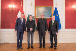 Superintendent Wolfgang Rehner, Frank Moritz-Jauk (Evangelisch-Methodistische Kirche), Stadtpfarrpropst Christian Leibnitz und LH Hermann Schützenhöfer (v.l.).