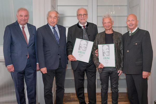LH Hermann Schützenhöfer, Gerald Schöpfer, Manfred Prisching, Boris Bukowski und Michael Krainer (v.l.). © LandSteiermark/Binder, bei Quellenangabe honorarfrei