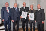 LH Hermann Schützenhöfer, Gerald Schöpfer, Manfred Prisching, Boris Bukowski und Michael Krainer (v.l.). © LandSteiermark/Binder, bei Quellenangabe honorarfrei