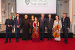 Schauspieler Franz Solar, Frank Prassl (Leiter der Lebenswelten Barmherzige Brüder), Paulus Kohler (Vertreter des Ordens der Barmherzigen Brüder), Dagmar Bojdunyk-Rack (GF Rainbows), Cellistin Fiona Hagner, LH Hermann Schützenhöfer, Altbürgermeister Alfred Stingl, Cellistin Sophie Stockner und LAbg. Klaus Zenz (v.l.) © Foto: Land Steiermark/Binder; bei Quellanangabe honorarfrei Schauspieler Franz Solar, Frank Prassl (Leiter der Lebenswelten Barmherzige Brüder), Paulus Kohler (Vertreter des Ordens der Barmherzigen Brüder), Dagmar Bojdunyk-Rack (GF Rainbows), Cellistin Fiona Hagner, LH Hermann Schützenhöfer, Altbürgermeister Alfred Stingl, Cellistin Sophie Stockner und LAbg. Klaus Zenz (v.l.)