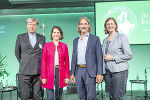 Herwig Hösele (Koordinator Pfingstdialog), Karoline Edtstadler (Europaministerin), Richard David Precht (deutscher Philosoph), Barbara Eibinger-Miedl (Wissenschaftslandesrätin).