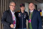 LH Christopher Drexler, Formel 1-Weltmeister Max Verstappen und Innenminister Gerhard Karner (v.l.). © Land Steiermark; Verwendung bei Quellenangabe honorarfrei