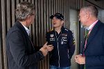 LH Christopher Drexler, Formel 1-Weltmeister Max Verstappen und Innenminister Gerhard Karner (v.l.).