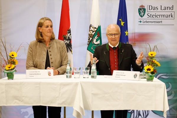 Landesrätin Andrea Klambauer und Landesrat Hans Seitinger. © Land Steiermark/ Erwin Scheriau