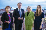 LH Christopher Drexler mit LR Ursula Lackner (l.) sowie Ekaterina Degot und Henriette Gallus (r.). © Clara Wildberger