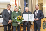 LH Christopher Drexler mit Christian Wehrschütz, Gerald Schöpfer und Josef Krainer (v.r.). © Fischer/ Land Steiermark LH Christopher Drexler mit Christian Wehrschütz, Gerald Schöpfer und Josef Krainer (v.r.).