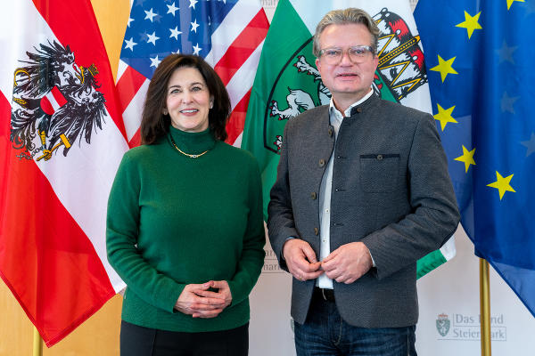 Botschafterin Victoria Reggie Kennedy und LH Christopher Drexler © Land Steiermark/ Binder