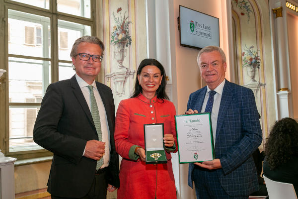 LH Christopher Drexler, Sonja Klima, LH-Stv. Anton Lang (v.l.). © Land Steiermark/ Frankl