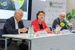Christian Purrer, LR Ursula Lackner und LR Hans Seitinger (v.l.) bei der Pressekonferenz zum „Langen Tag der Energie“ im Medienzentrum Steiermark.