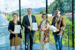 Präsentation der Kulturstrategie 2030: LR Ursula Lackner, LH Christopher Drexler, Heidrun Primas und Werner Schrempf (v.l.).