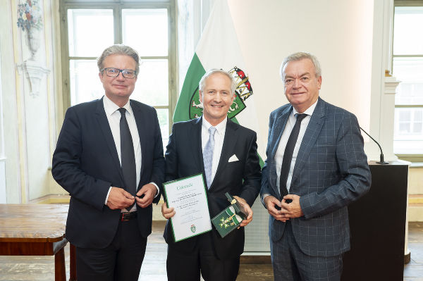 LH Christopher Drexler (li.), Maximilian Oberhumer, LH-Stv. Anton Lang © Land Steiermark/ Fischer
